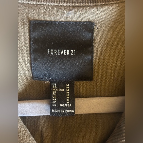 Forever 21 Olive Corduroy Jean Jacket - Picture 4 of 6